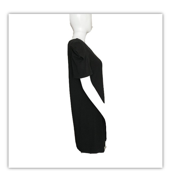 TOV Holy- G inc Short Sleeve  Black Dress Tunic Zipper Up Back Size EUR 40/US 8 - Picture 5 of 14